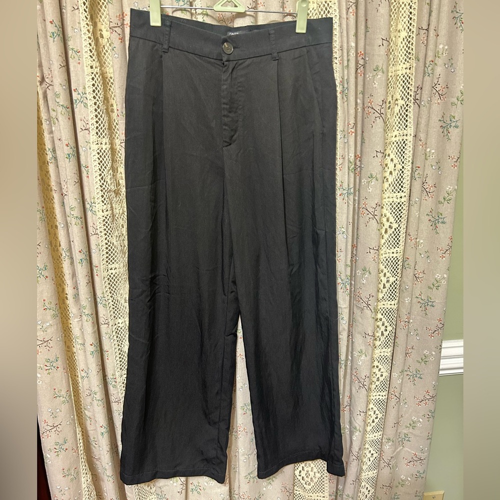 ZARA Black Tailored Trousers Lyocell Blend Size‎ Medium EUC